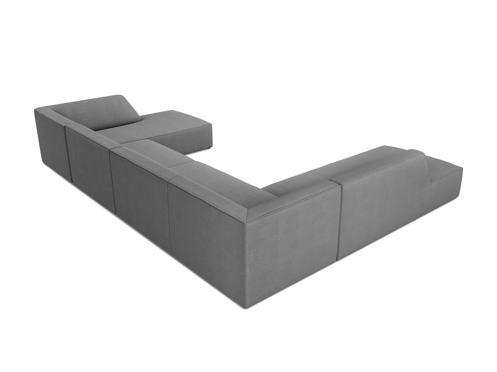 Genießen Sie Komfort und Stil mit dem Ruby Panoramic Ecksofa links 7 Sitzer von Micadoni – ideal für entspannte Abende mit Freunden und Familie.