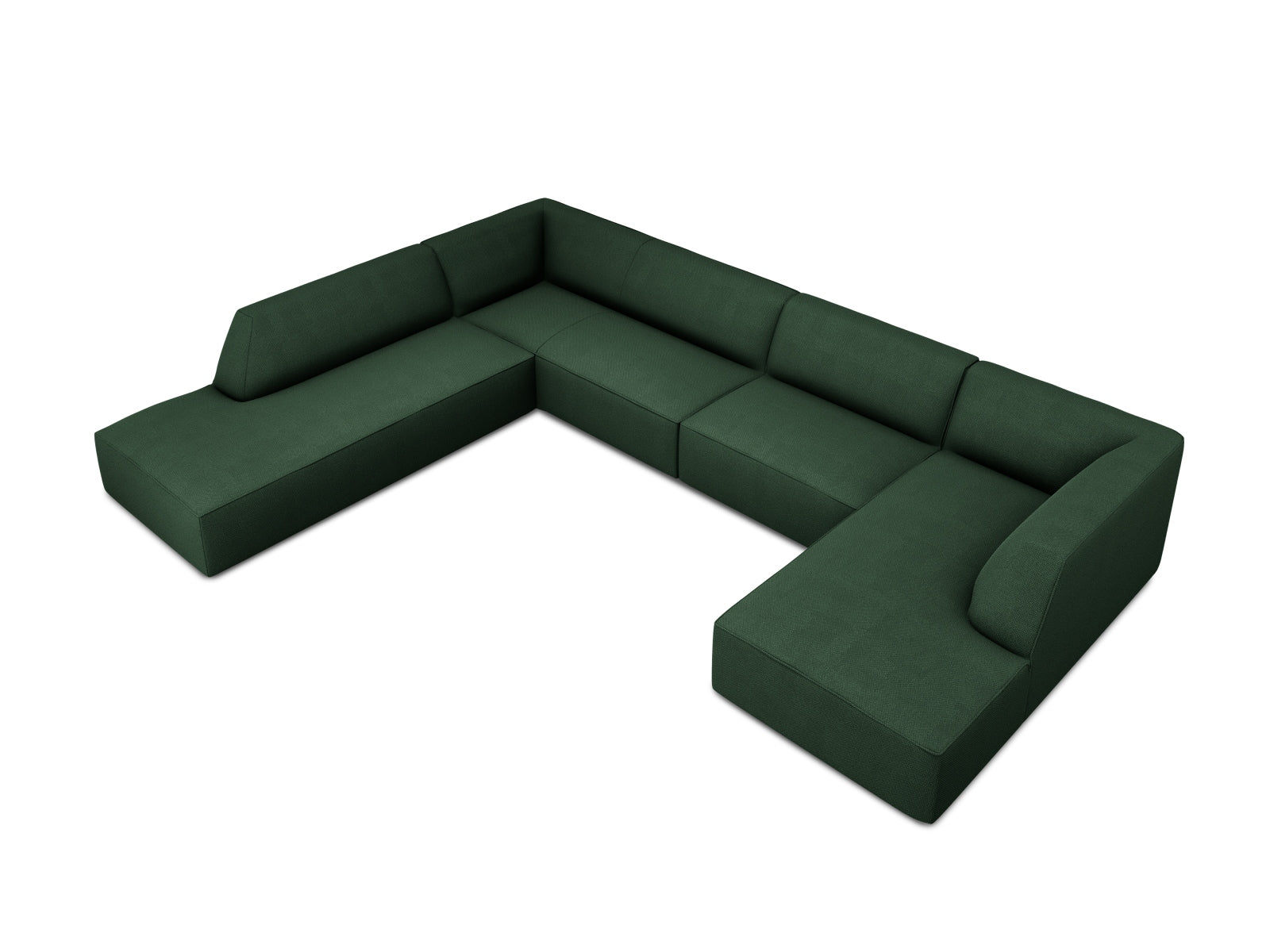 Elegantes Ruby Panoramic Ecksofa links, 7-Sitzer von Micadoni, perfekt für stilvolle Wohnlandschaften und gesellige Abende.