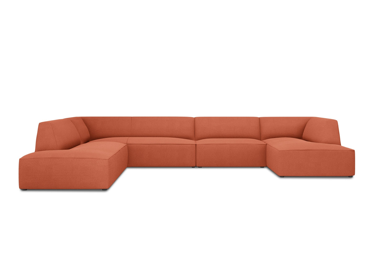 Ruby Panoramic Ecksofa links 7 Sitzer in Coral-Ottawa präsentiert im Onlineshop von KAQTU Design AG. Ecksofa links ist von Micadoni