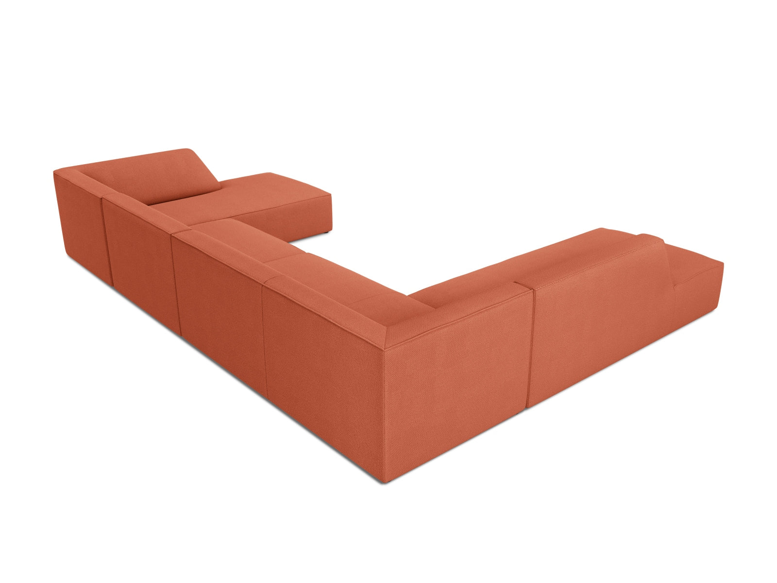 Genießen Sie Komfort und Stil mit dem Ruby Panoramic Ecksofa links 7 Sitzer von Micadoni – ideal für entspannte Abende mit Freunden und Familie.