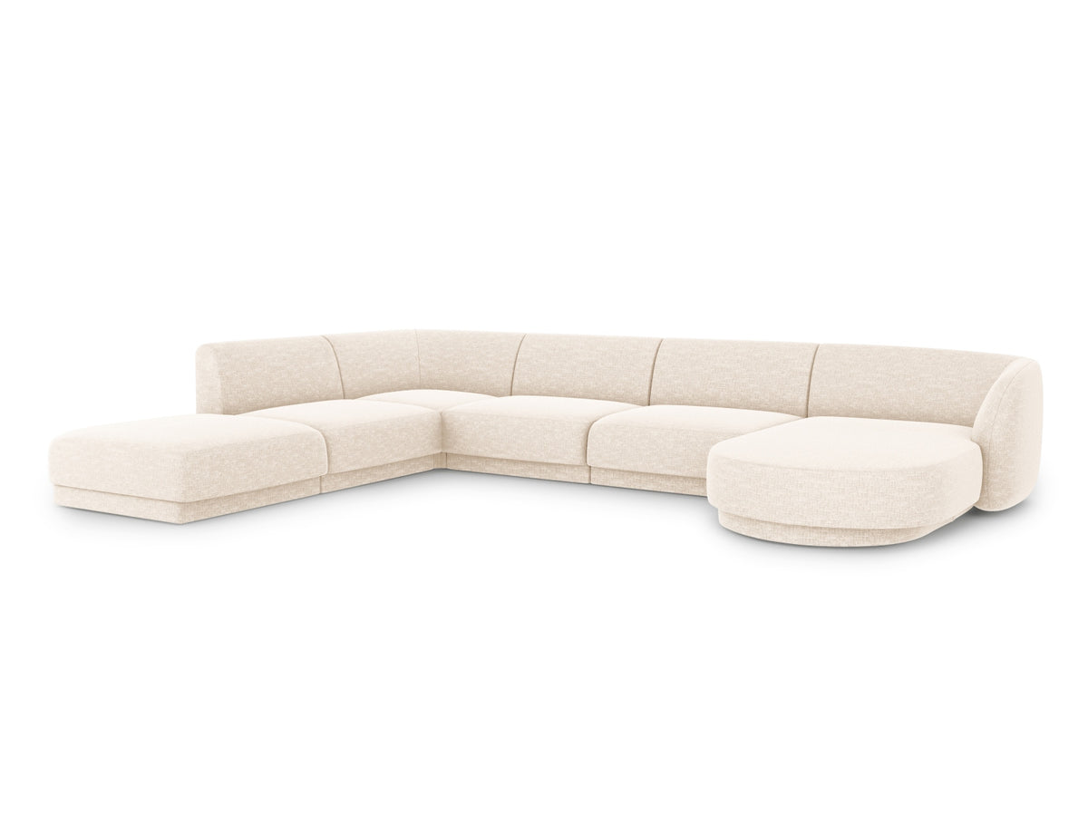 Miley Panoramic Ecksofa links 6 Sitzer in Light Beige-Haga präsentiert im Onlineshop von KAQTU Design AG. Ecksofa links ist von Micadoni