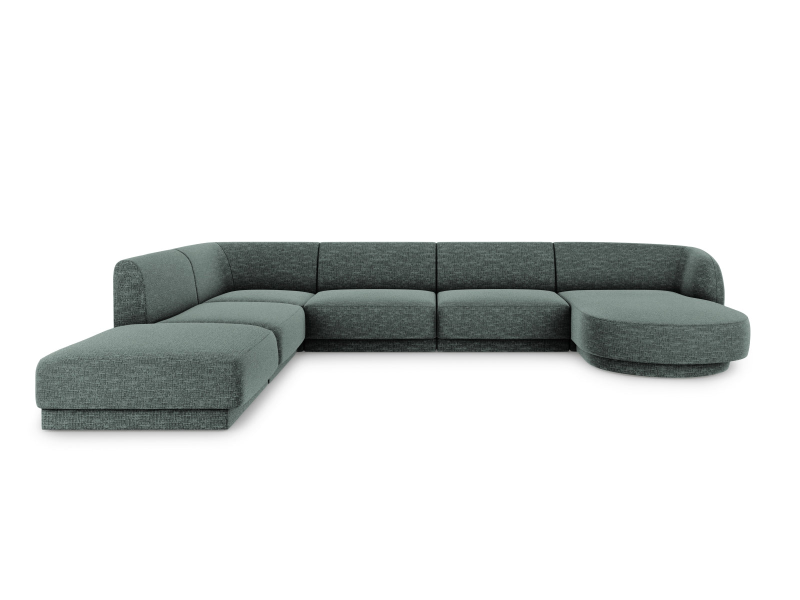 Miley Panoramic Ecksofa links 6 Sitzer in Petrol präsentiert im Onlineshop von KAQTU Design AG. Ecksofa links ist von Micadoni