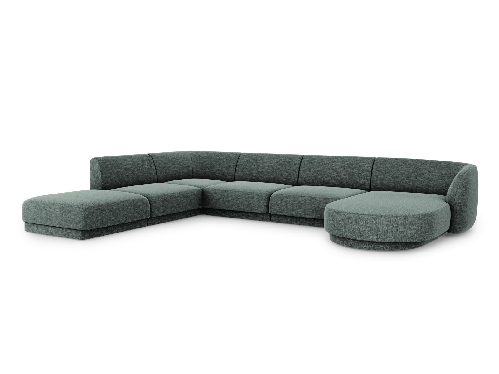 Entdecken Sie das stilvolle Miley Panoramic Ecksofa links von Micadoni – ein 6-Sitzer für höchsten Komfort und elegantes Wohndesign.