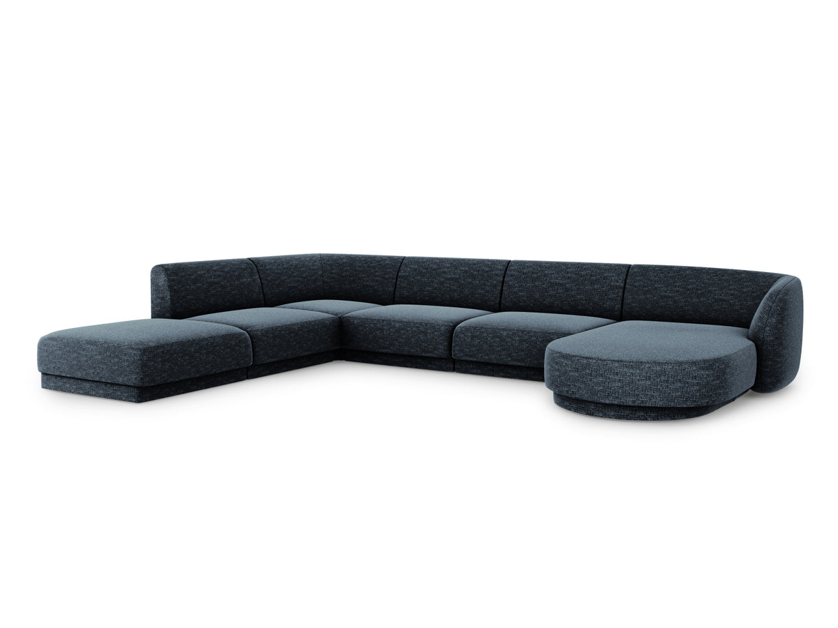 Miley Panoramic Ecksofa links 6 Sitzer in Royal Blue-Haga präsentiert im Onlineshop von KAQTU Design AG. Ecksofa links ist von Micadoni