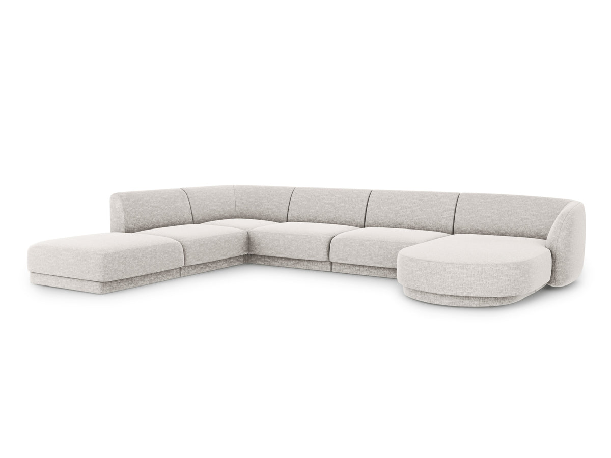 Miley Panoramic Ecksofa links 6 Sitzer in Light Grey-Haga präsentiert im Onlineshop von KAQTU Design AG. Ecksofa links ist von Micadoni