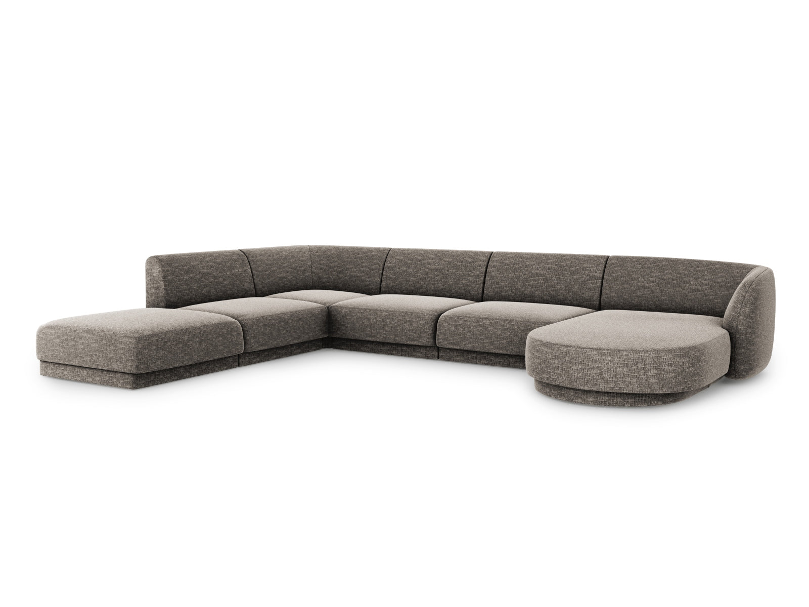 Entdecken Sie das stilvolle Miley Panoramic Ecksofa links von Micadoni – ein geräumiges 6-Sitzer Sofa, das Komfort und Eleganz vereint.