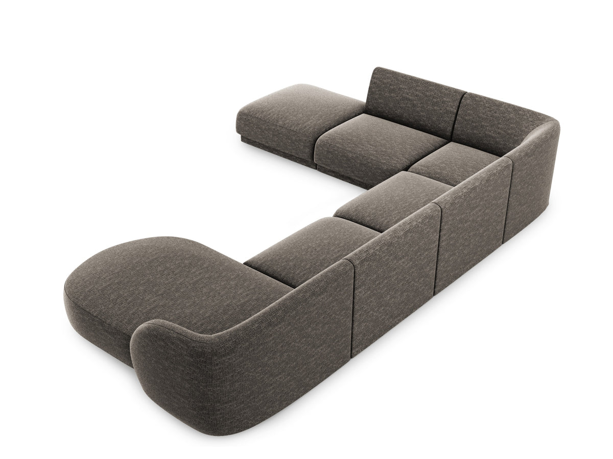 Miley Panoramic Ecksofa links 6 Sitzer in Grey-Haga präsentiert im Onlineshop von KAQTU Design AG. Ecksofa links ist von Micadoni