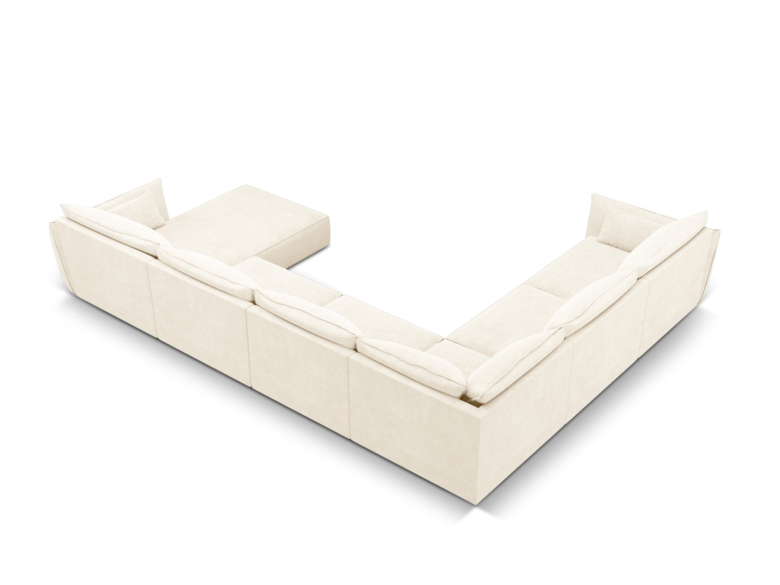 Kaelle Panoramic Ecksofa links 8 Sitzer in Light Beige-Over The Horizon präsentiert im Onlineshop von KAQTU Design AG. Ecksofa links ist von Micadoni