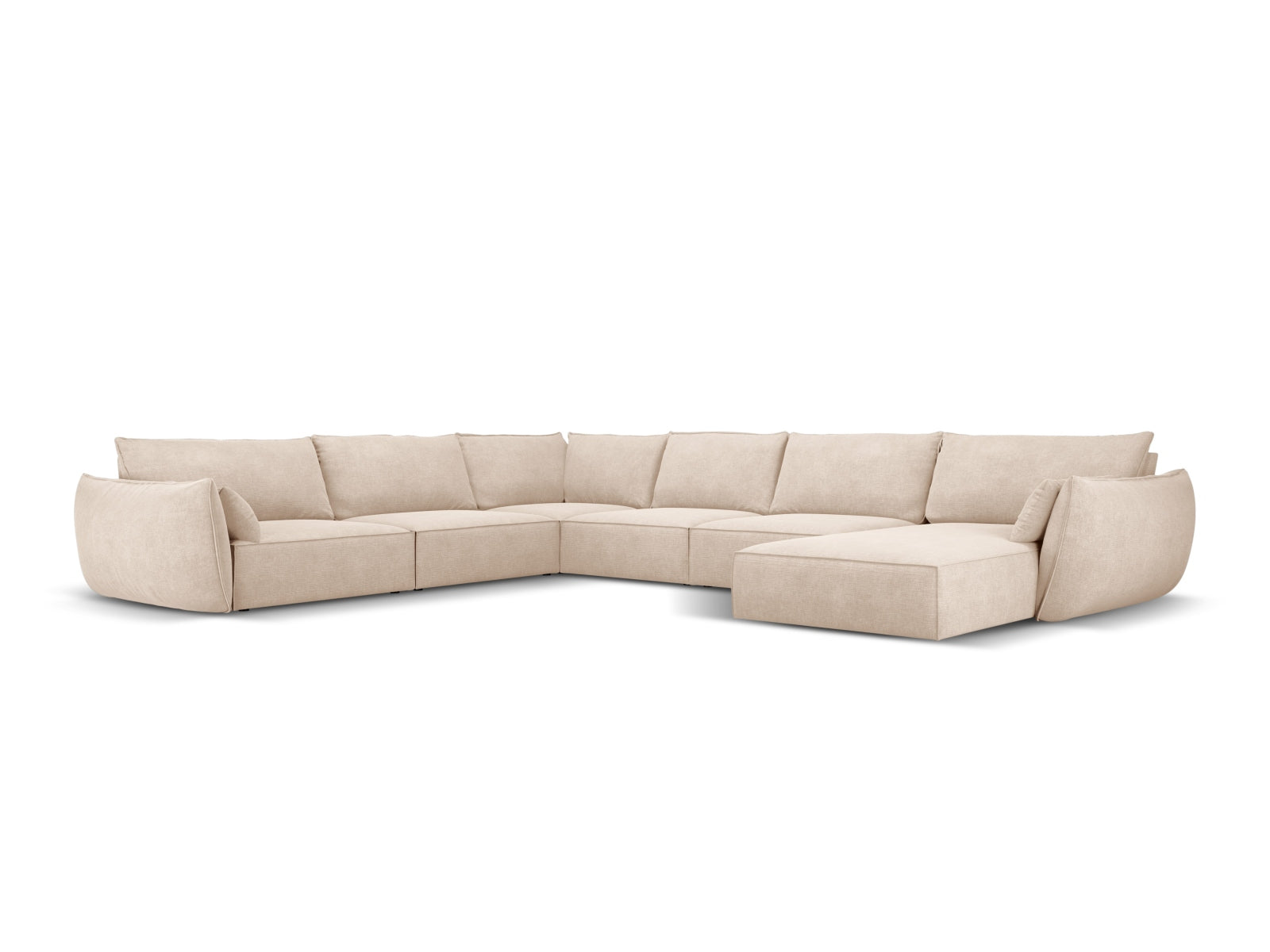 Kaelle Panoramic Ecksofa links 8 Sitzer in Beige präsentiert im Onlineshop von KAQTU Design AG. Ecksofa links ist von Micadoni