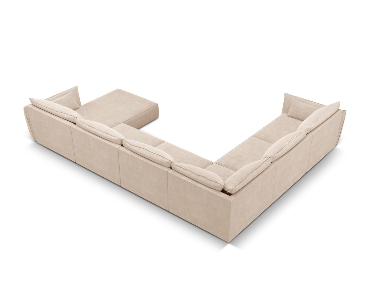Kaelle Panoramic Ecksofa links 8 Sitzer in Beige-Over The Horizon präsentiert im Onlineshop von KAQTU Design AG. Ecksofa links ist von Micadoni