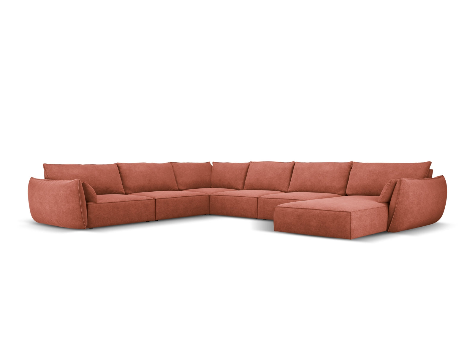 Kaelle Panoramic Ecksofa links 8 Sitzer in Terracotta präsentiert im Onlineshop von KAQTU Design AG. Ecksofa links ist von Micadoni
