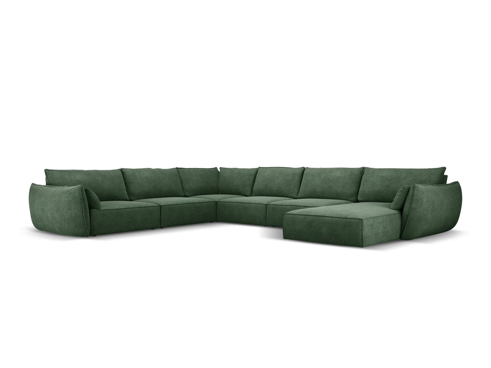 Kaelle Panoramic Ecksofa links 8 Sitzer in Bottle Green präsentiert im Onlineshop von KAQTU Design AG. Ecksofa links ist von Micadoni