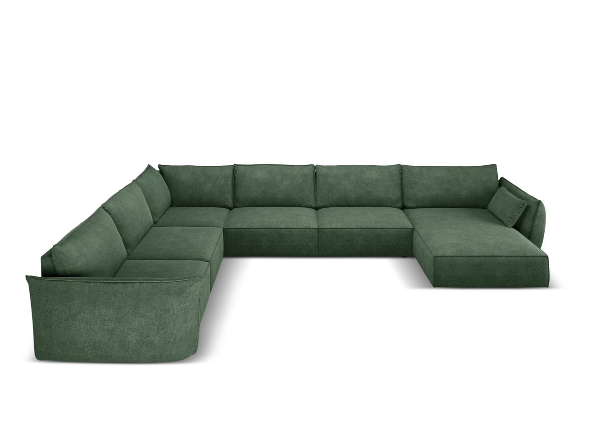 Kaelle Panoramic Ecksofa links 8 Sitzer in Bottle Green-Over The Horizon präsentiert im Onlineshop von KAQTU Design AG. Ecksofa links ist von Micadoni