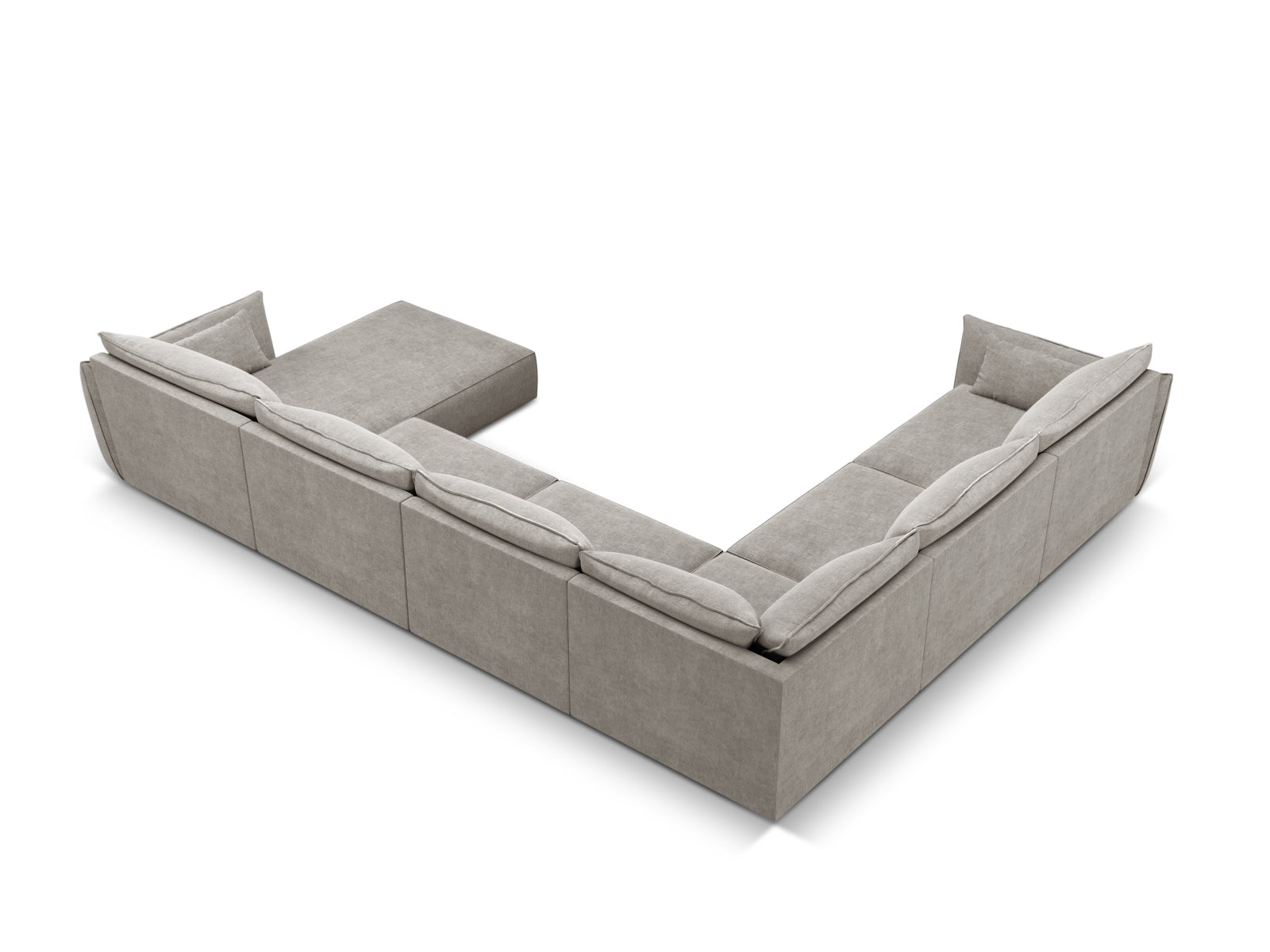 Kaelle Panoramic Ecksofa links 8 Sitzer in Light Grey-Over The Horizon präsentiert im Onlineshop von KAQTU Design AG. Ecksofa links ist von Micadoni
