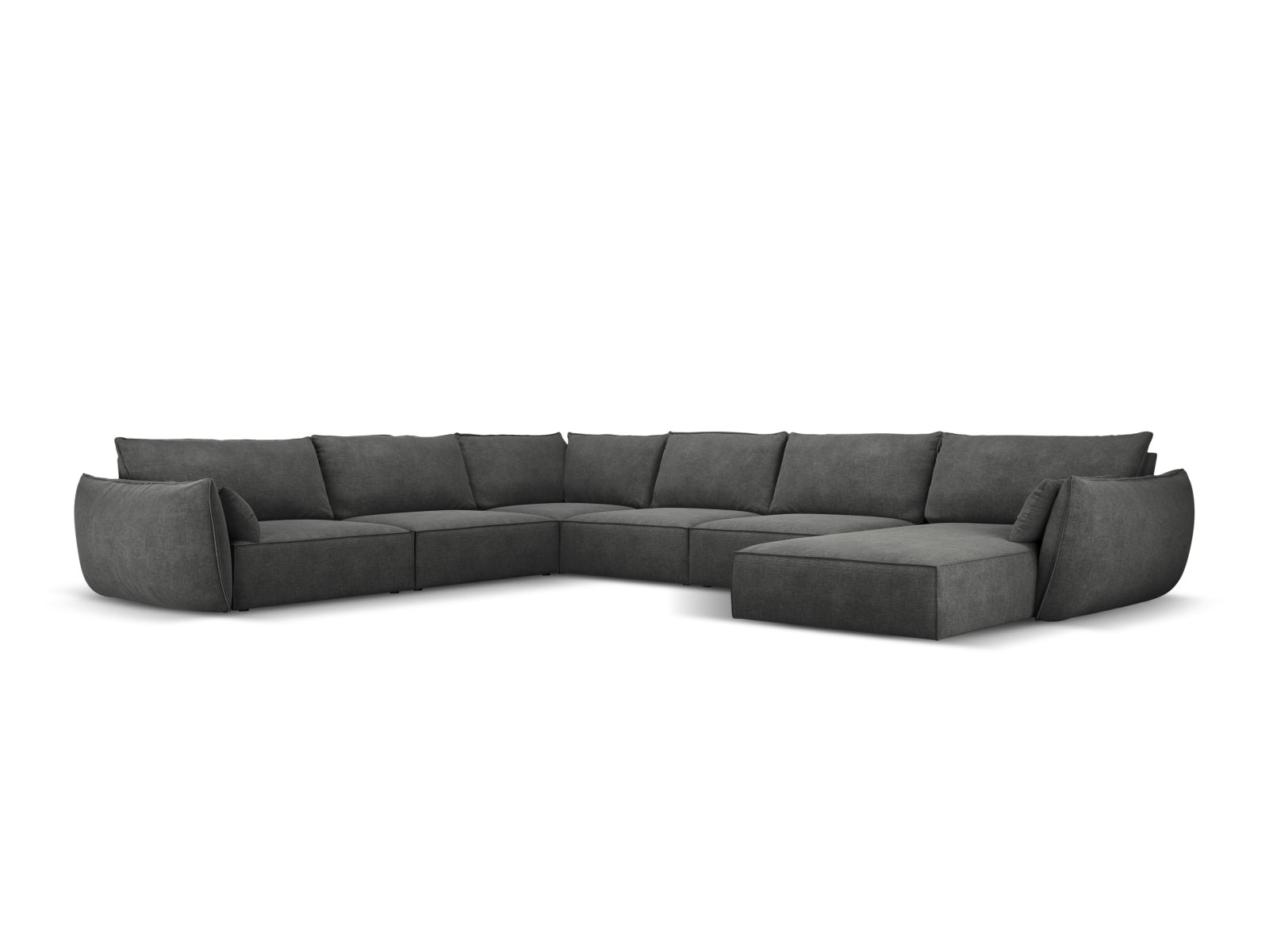 Kaelle Panoramic Ecksofa links 8 Sitzer in Dark Grey präsentiert im Onlineshop von KAQTU Design AG. Ecksofa links ist von Micadoni