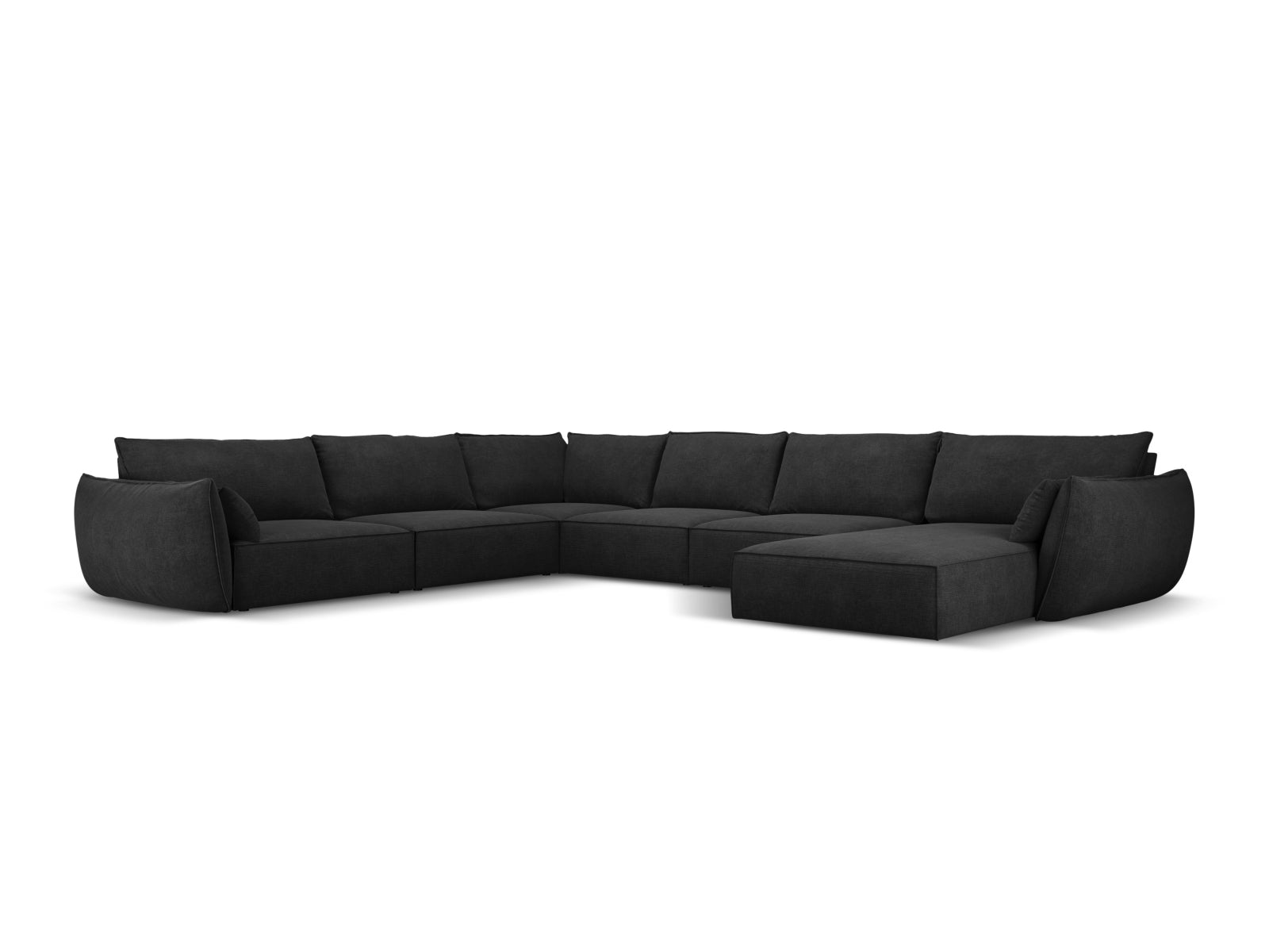 Kaelle Panoramic Ecksofa links 8 Sitzer in Black präsentiert im Onlineshop von KAQTU Design AG. Ecksofa links ist von Micadoni