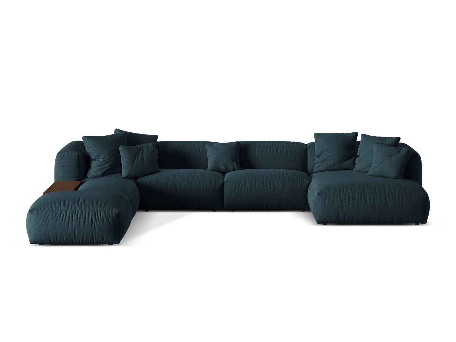 Martina Modulares Panoramic Ecksofa links 5 Sitzer in Blue Jeans-Boston präsentiert im Onlineshop von KAQTU Design AG. Ecksofa links ist von Micadoni