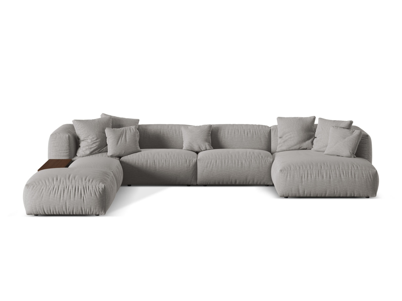 Martina Modulares Panoramic Ecksofa links 5 Sitzer in Light Grey-Boston präsentiert im Onlineshop von KAQTU Design AG. Ecksofa links ist von Micadoni