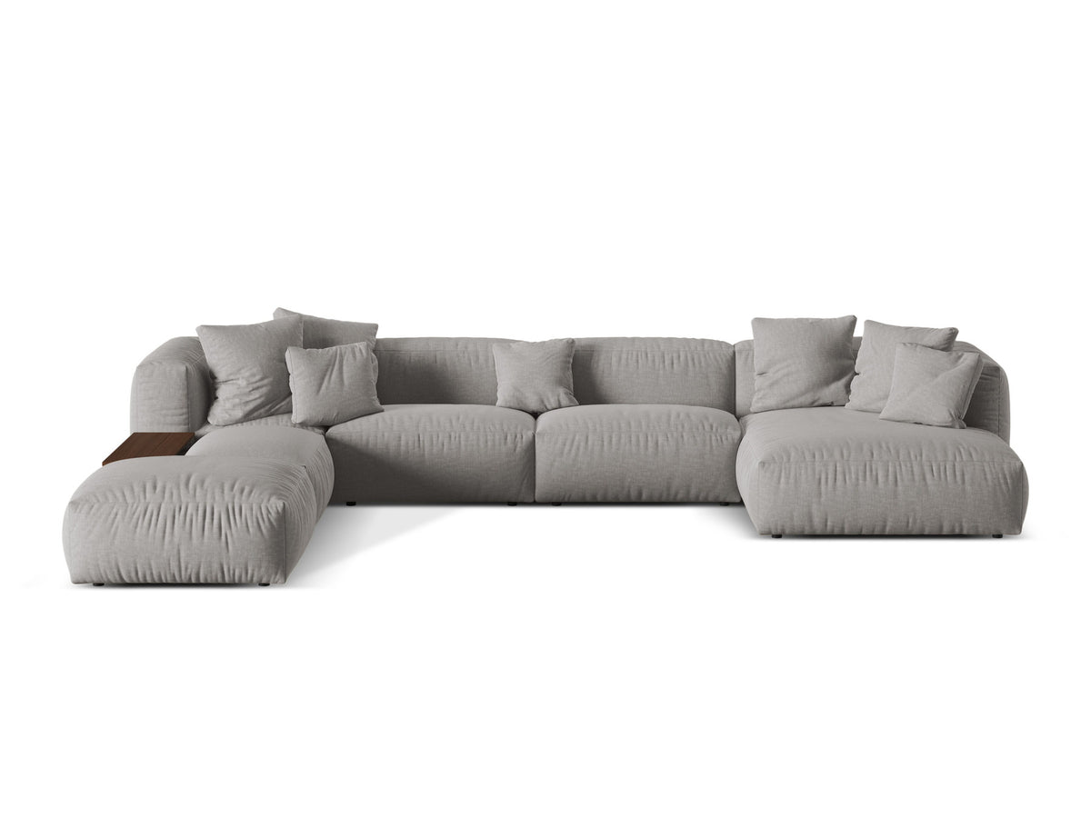 Martina Modulares Panoramic Ecksofa links 5 Sitzer in Light Grey-Boston präsentiert im Onlineshop von KAQTU Design AG. Ecksofa links ist von Micadoni