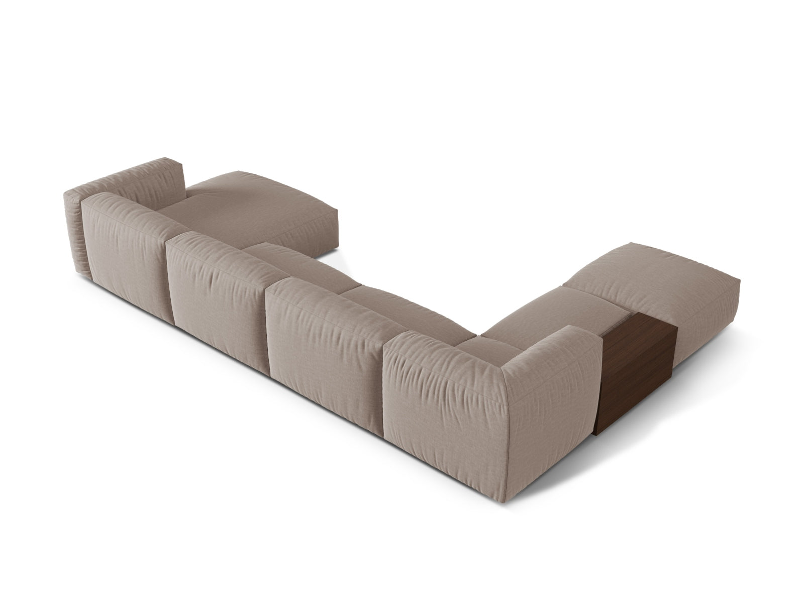Stilvolles, modulares Ecksofa "Martina" in dunkelbeige, 5-Sitzer, perfekt für moderne Wohnkonzepte von Micadoni.