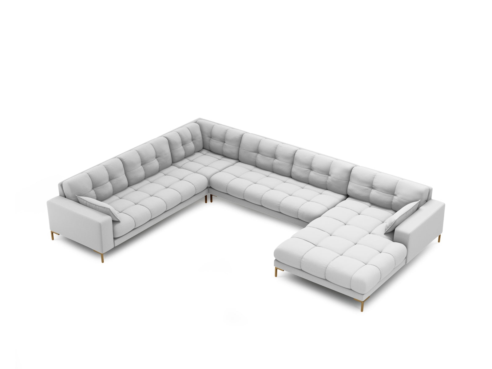 Erleben Sie das Mamaia Panoramic Ecksofa links von Micadoni – ein 7-Sitzer, der modernes Design und unvergleichlichen Komfort vereint.