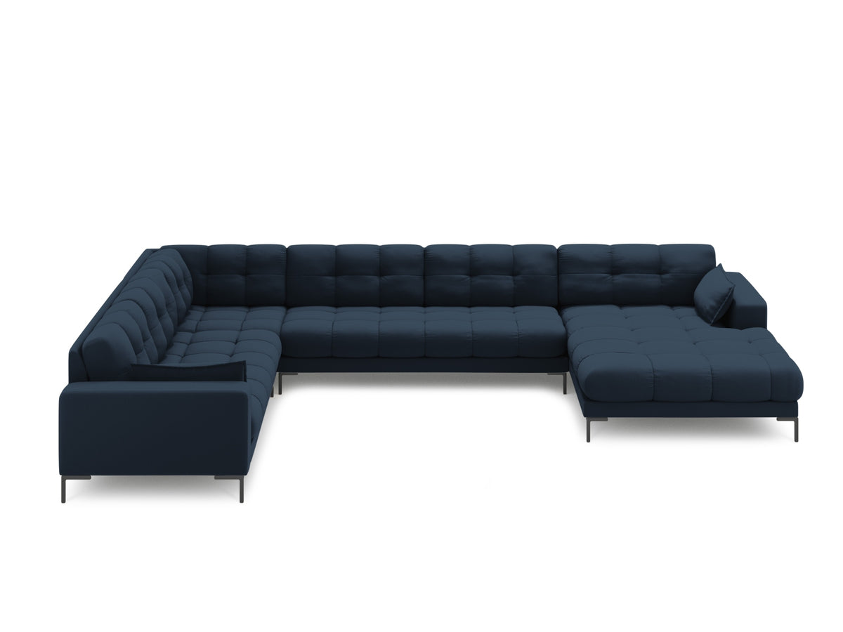 Mamaia Panoramic Ecksofa links 7 Sitzer in Blue/Schwarz-Neve präsentiert im Onlineshop von KAQTU Design AG. Ecksofa links ist von Micadoni