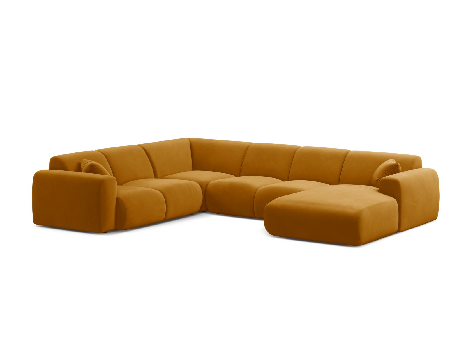 6-Sitzer Modular Ecksofa Panoramic links Molino in Yellow-Casino präsentiert im Onlineshop von KAQTU Design AG. Ecksofa links ist von Micadoni