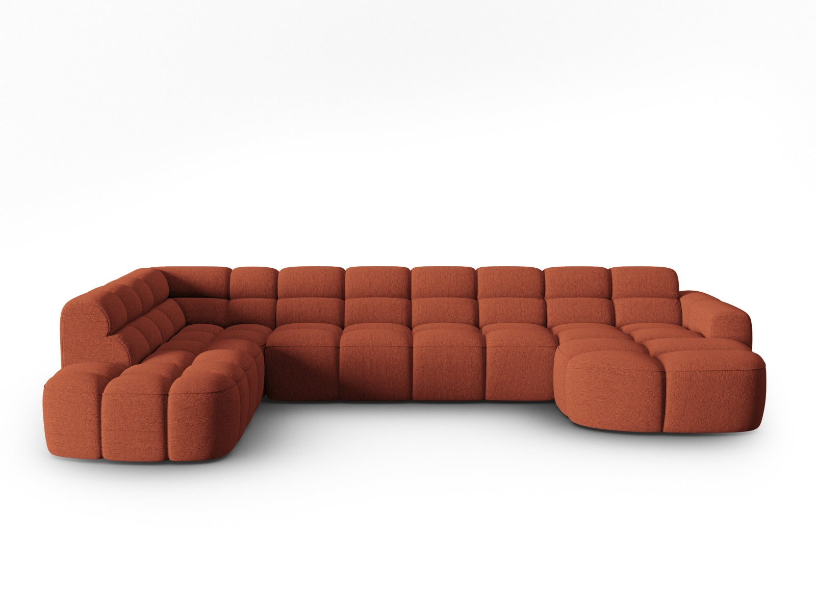 Lisa Panoramic Ecksofa links 7 Sitzer in Coral präsentiert im Onlineshop von KAQTU Design AG. Ecksofa links ist von Micadoni