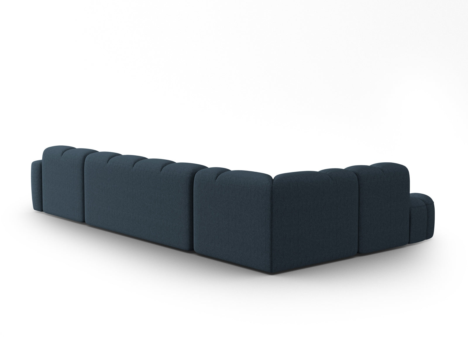 Entdecken Sie das elegante Lisa Panoramic Ecksofa links 7 Sitzer von Micadoni. Hochwertiger Velours, grosszügiger Platz und modernes Design für Ihr Wohnzimmer.