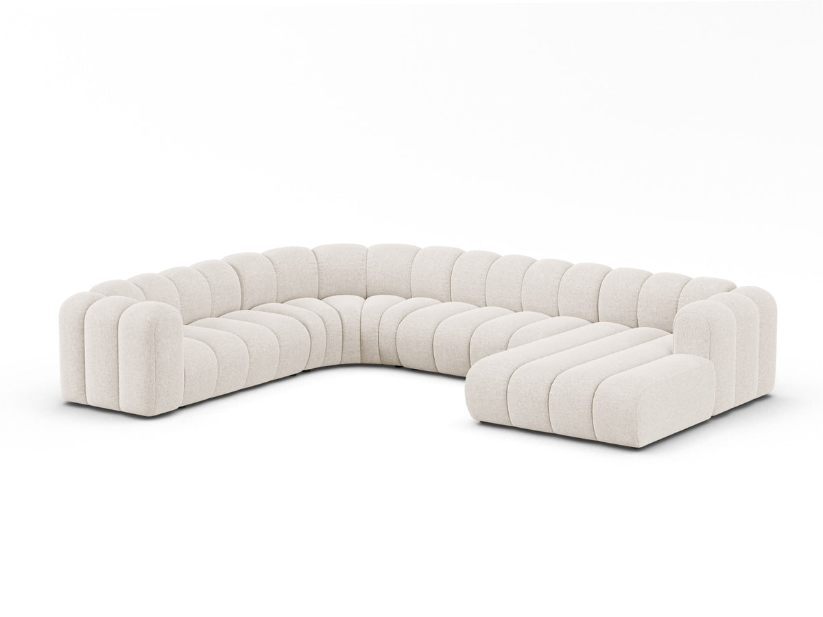 Lupine Modular Panoramic Ecksofa links 6 Sitzer in Light Beige-Eden präsentiert im Onlineshop von KAQTU Design AG. Ecksofa links ist von Micadoni