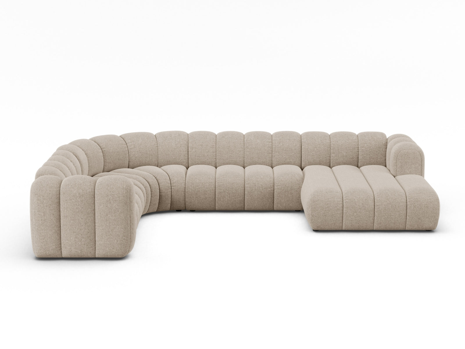Lupine Modular Panoramic Ecksofa links 6 Sitzer in Dark Beige präsentiert im Onlineshop von KAQTU Design AG. Ecksofa links ist von Micadoni