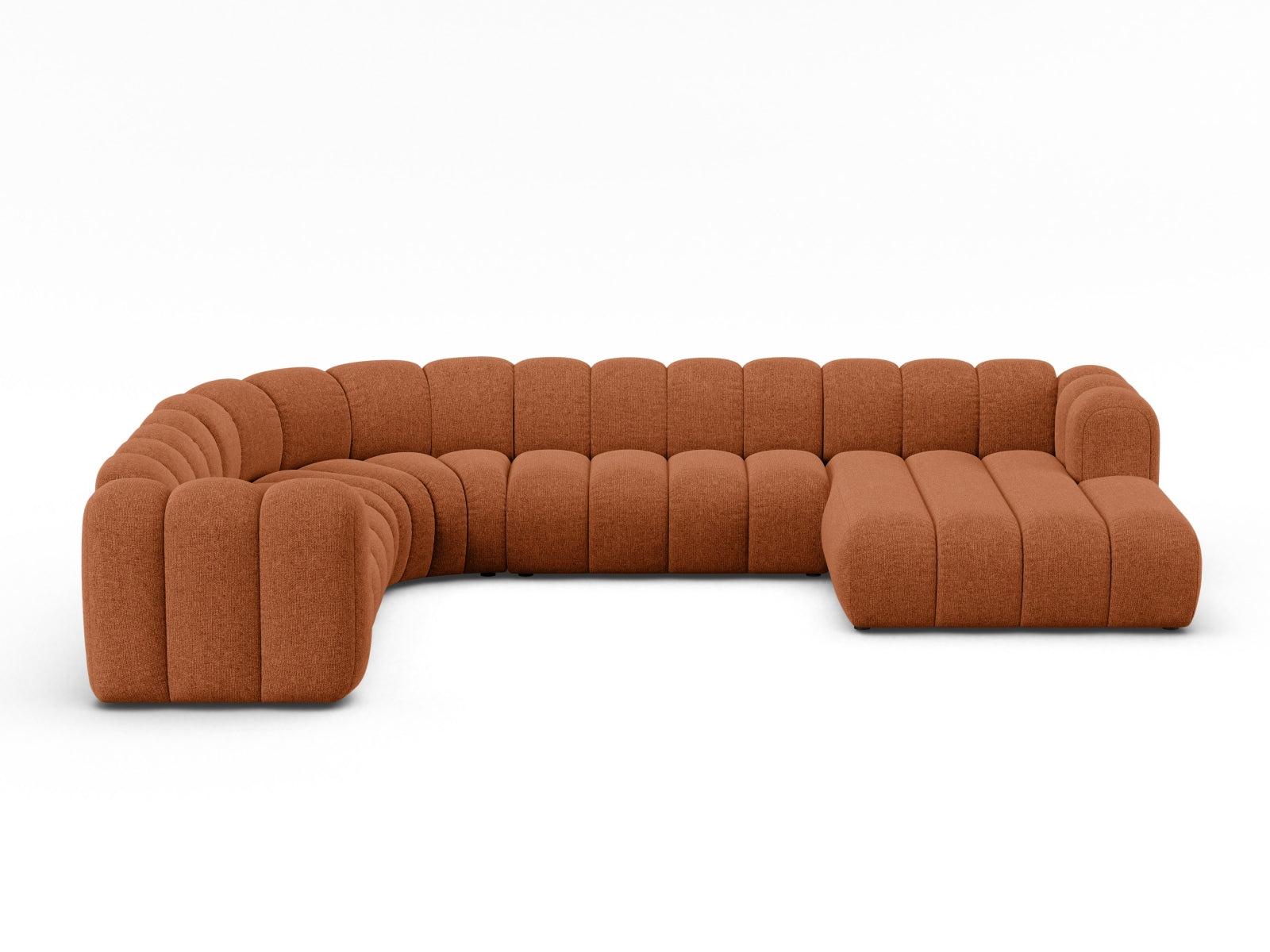 Lupine Modular Panoramic Ecksofa links 6 Sitzer in Brick präsentiert im Onlineshop von KAQTU Design AG. Ecksofa links ist von Micadoni