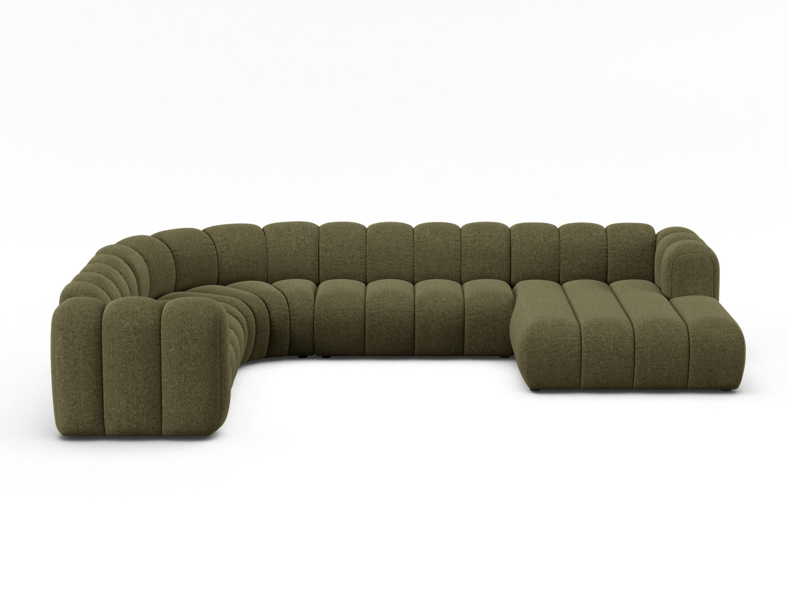 Lupine Modular Panoramic Ecksofa links 6 Sitzer in Green-Eden präsentiert im Onlineshop von KAQTU Design AG. Ecksofa links ist von Micadoni