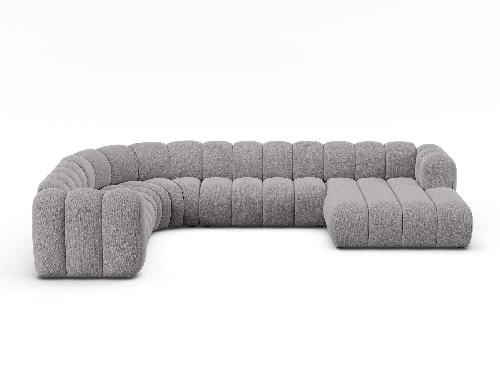 Lupine Modular Panoramic Ecksofa links 6 Sitzer in Light Grey präsentiert im Onlineshop von KAQTU Design AG. Ecksofa links ist von Micadoni