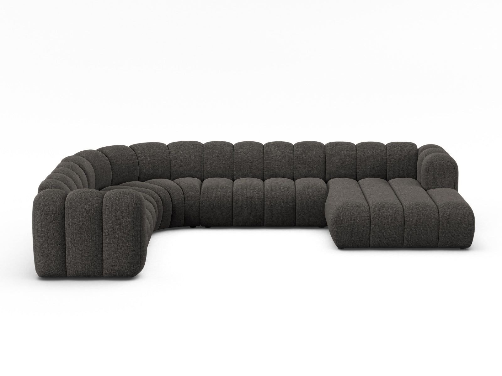 Lupine Modular Panoramic Ecksofa links 6 Sitzer in Dark Grey präsentiert im Onlineshop von KAQTU Design AG. Ecksofa links ist von Micadoni