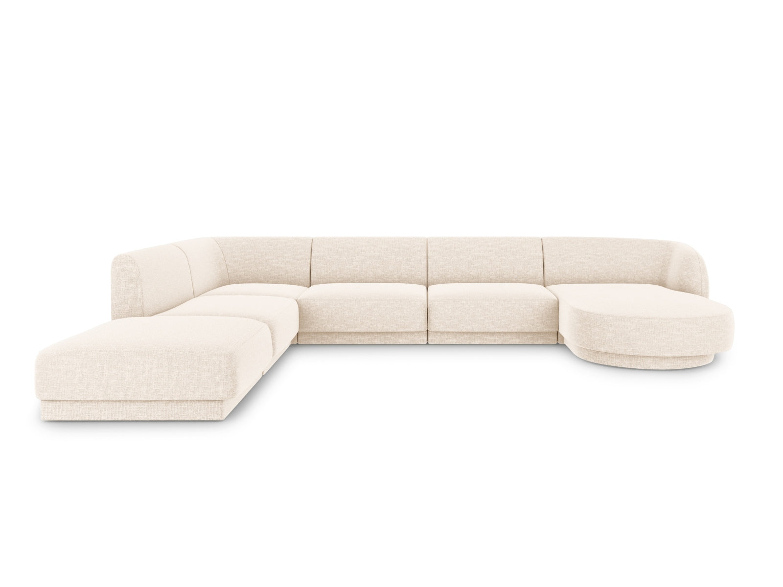 Miley Panoramic Ecksofa links 6 Sitzer in Ivory präsentiert im Onlineshop von KAQTU Design AG. Ecksofa links ist von Micadoni