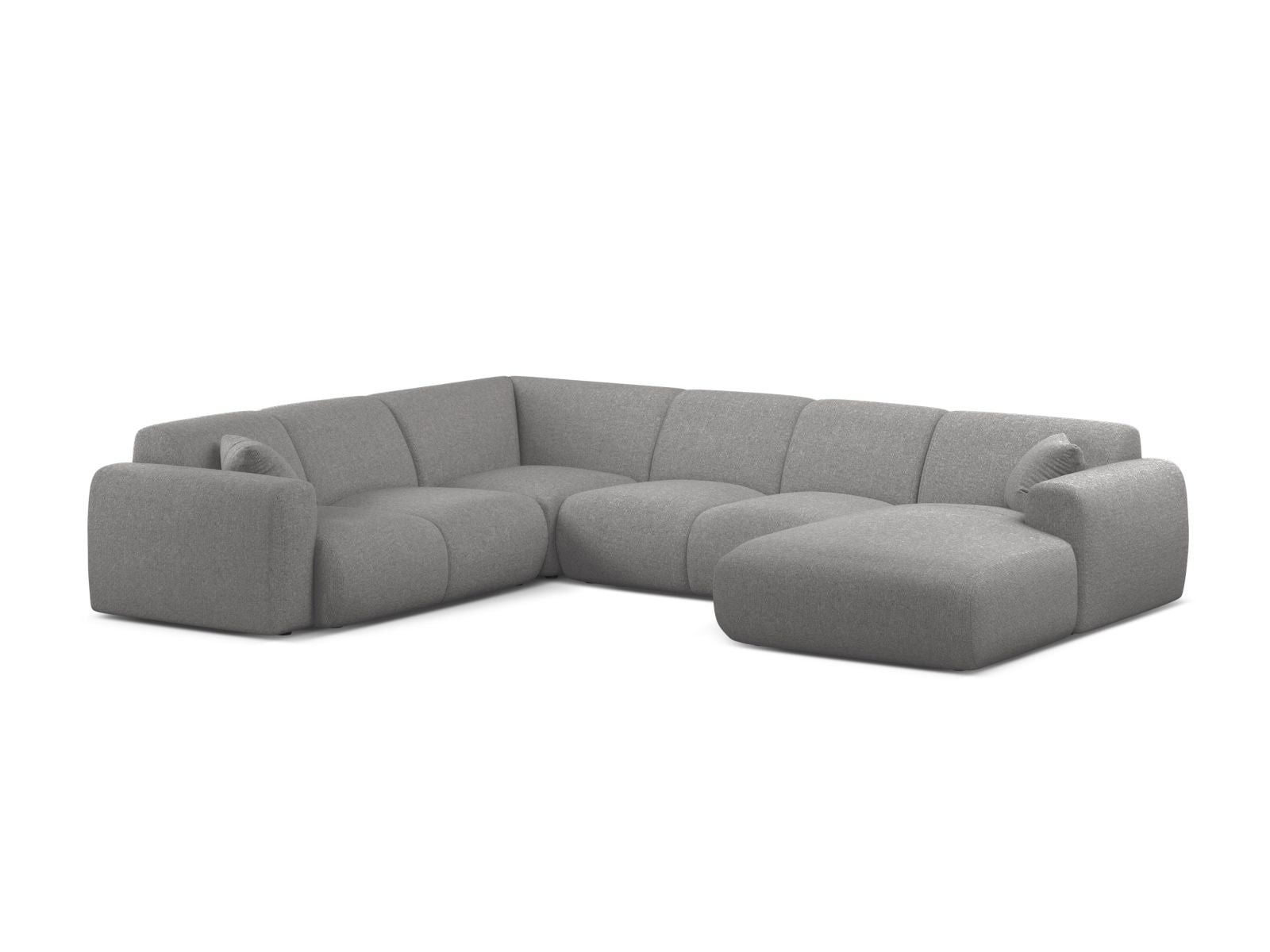 6-Sitzer Modular Ecksofa Panoramic links Molino in Light Grey-Eden präsentiert im Onlineshop von KAQTU Design AG. Ecksofa links ist von Micadoni