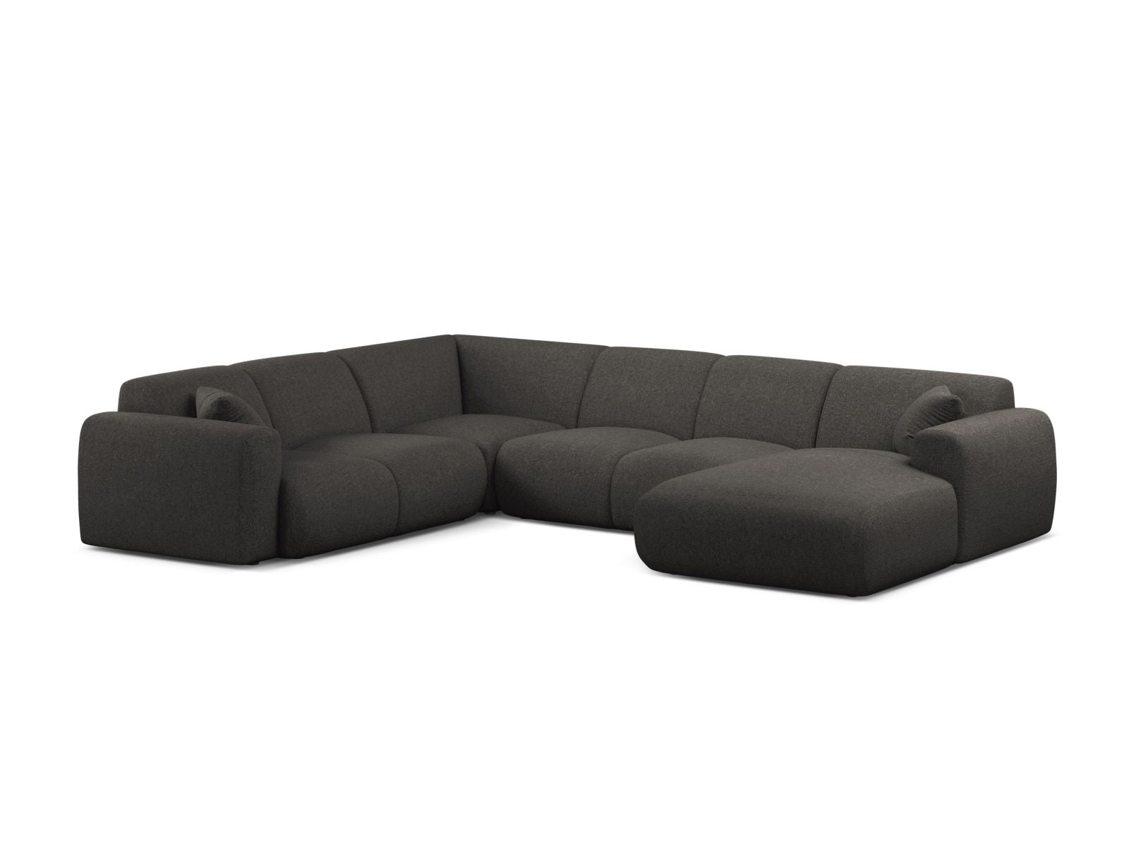6-Sitzer Modular Ecksofa Panoramic links Molino in Dark Grey-Eden präsentiert im Onlineshop von KAQTU Design AG. Ecksofa links ist von Micadoni