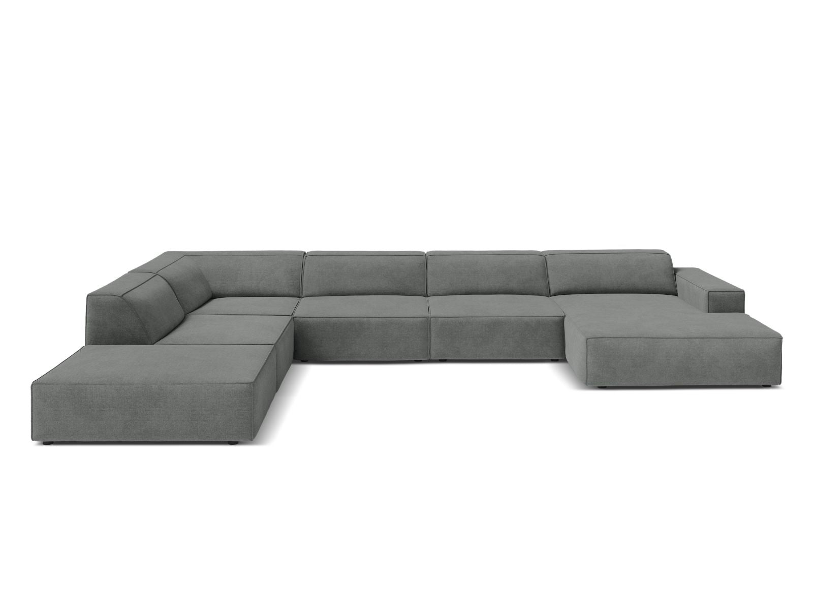 7-Sitzer Modular Ecksofa Panoramic links Jodie in Grey-Liberty präsentiert im Onlineshop von KAQTU Design AG. Ecksofa links ist von Micadoni