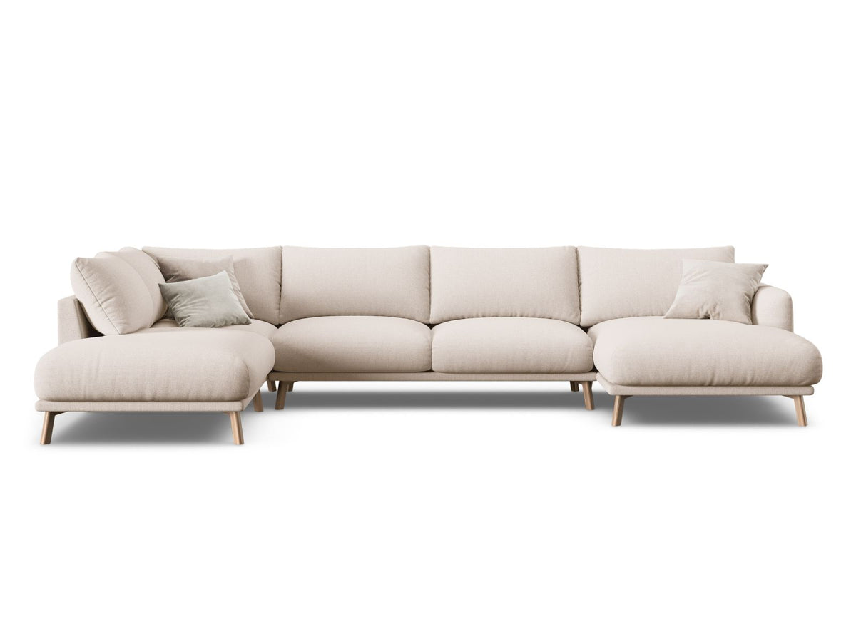 6-Sitzer Ecksofa links Panoramic Naomi in Beige-Liberty präsentiert im Onlineshop von KAQTU Design AG. Ecksofa links ist von Micadoni