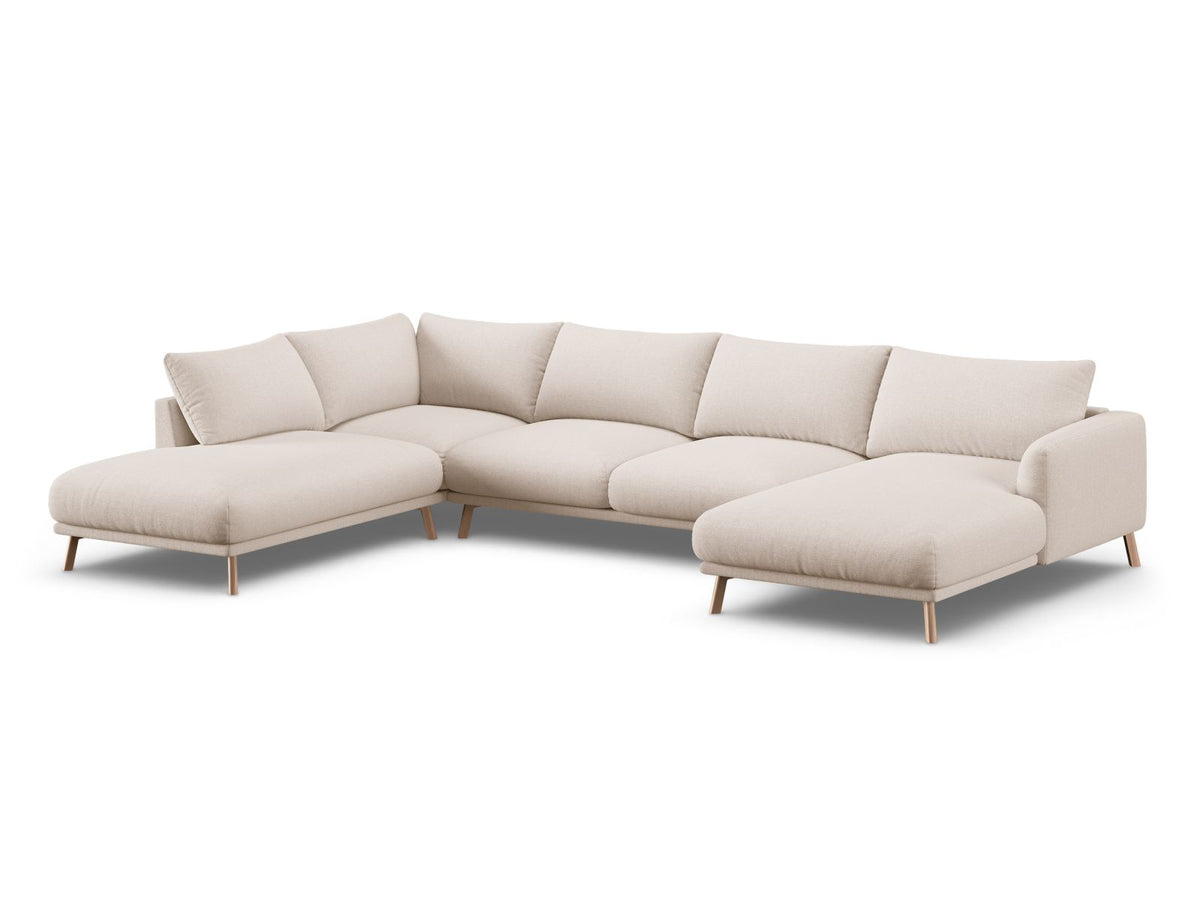 6-Sitzer Ecksofa links Panoramic Naomi in Beige-Liberty präsentiert im Onlineshop von KAQTU Design AG. Ecksofa links ist von Micadoni