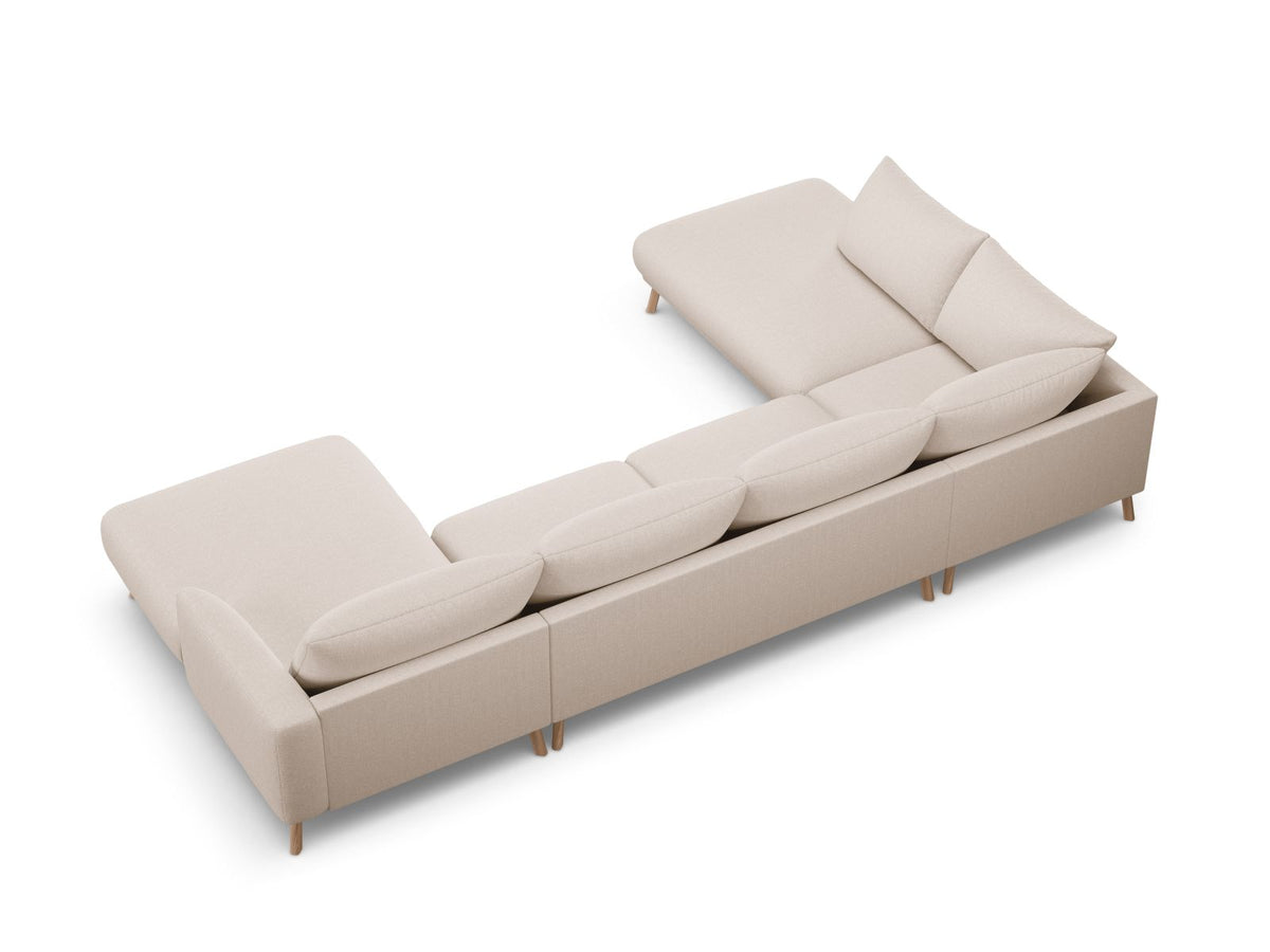 6-Sitzer Ecksofa links Panoramic Naomi in Beige-Liberty präsentiert im Onlineshop von KAQTU Design AG. Ecksofa links ist von Micadoni