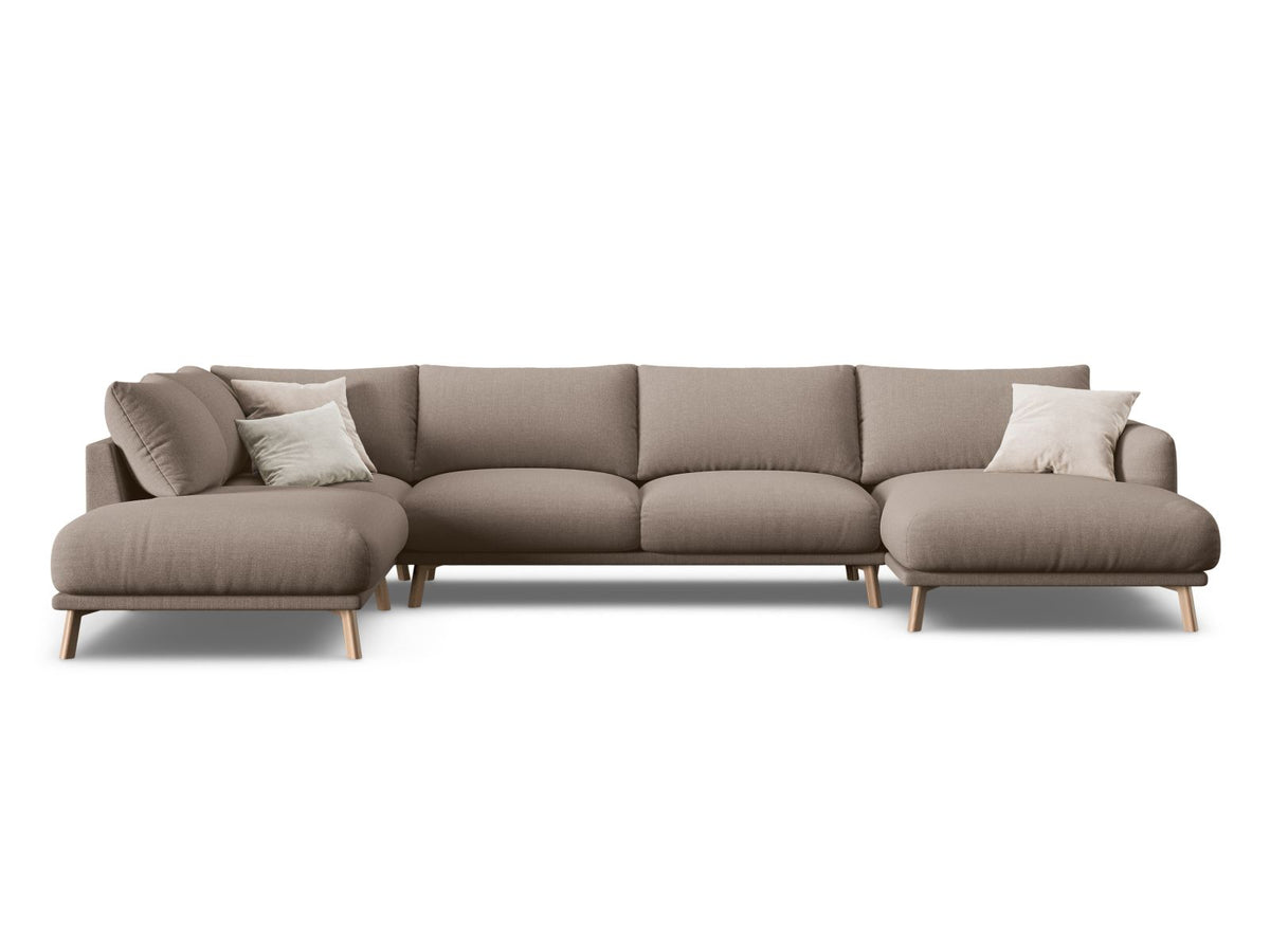 6-Sitzer Ecksofa links Panoramic Naomi in Cappuccino-Liberty präsentiert im Onlineshop von KAQTU Design AG. Ecksofa links ist von Micadoni