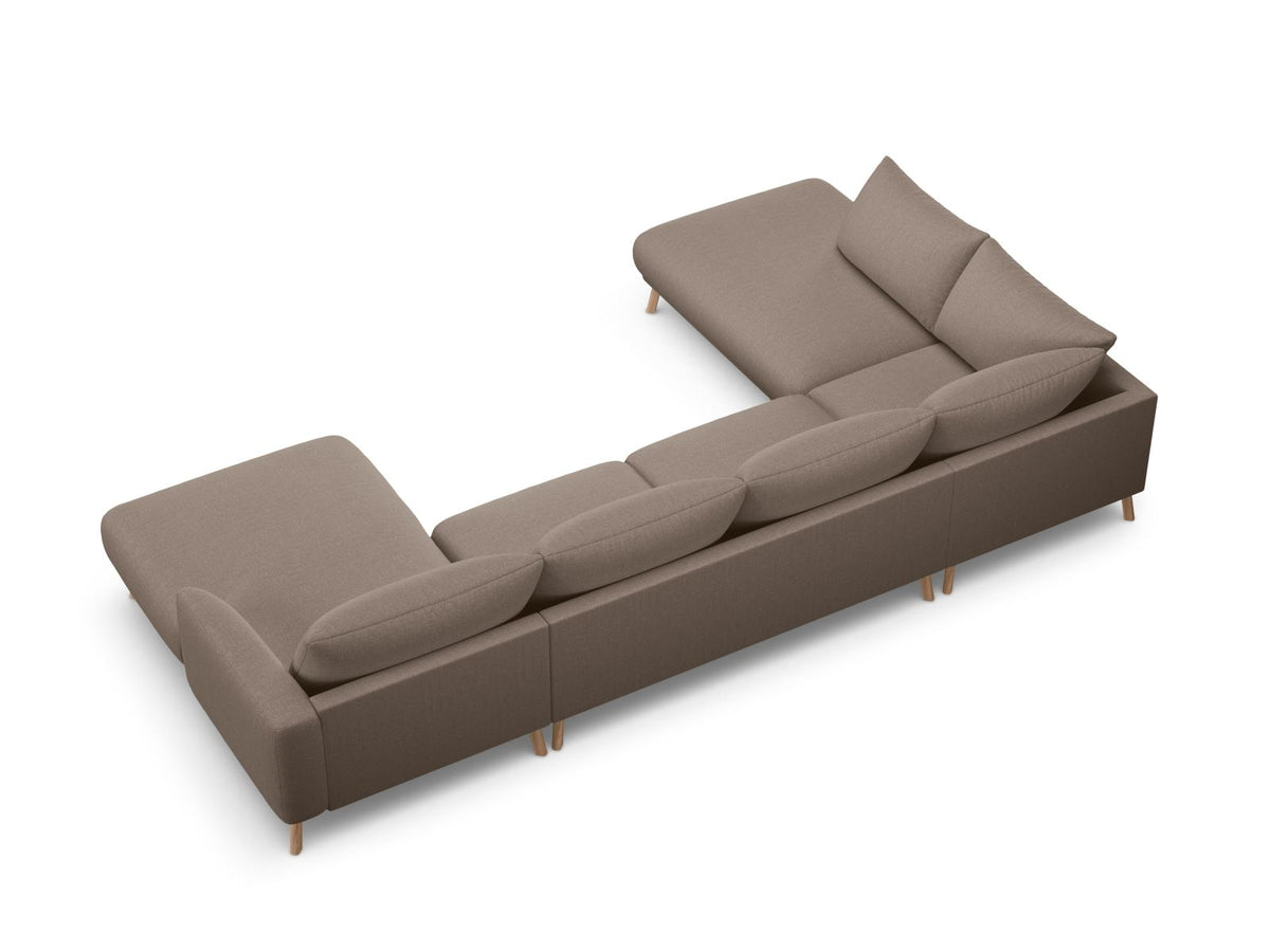 6-Sitzer Ecksofa links Panoramic Naomi in Cappuccino-Liberty präsentiert im Onlineshop von KAQTU Design AG. Ecksofa links ist von Micadoni