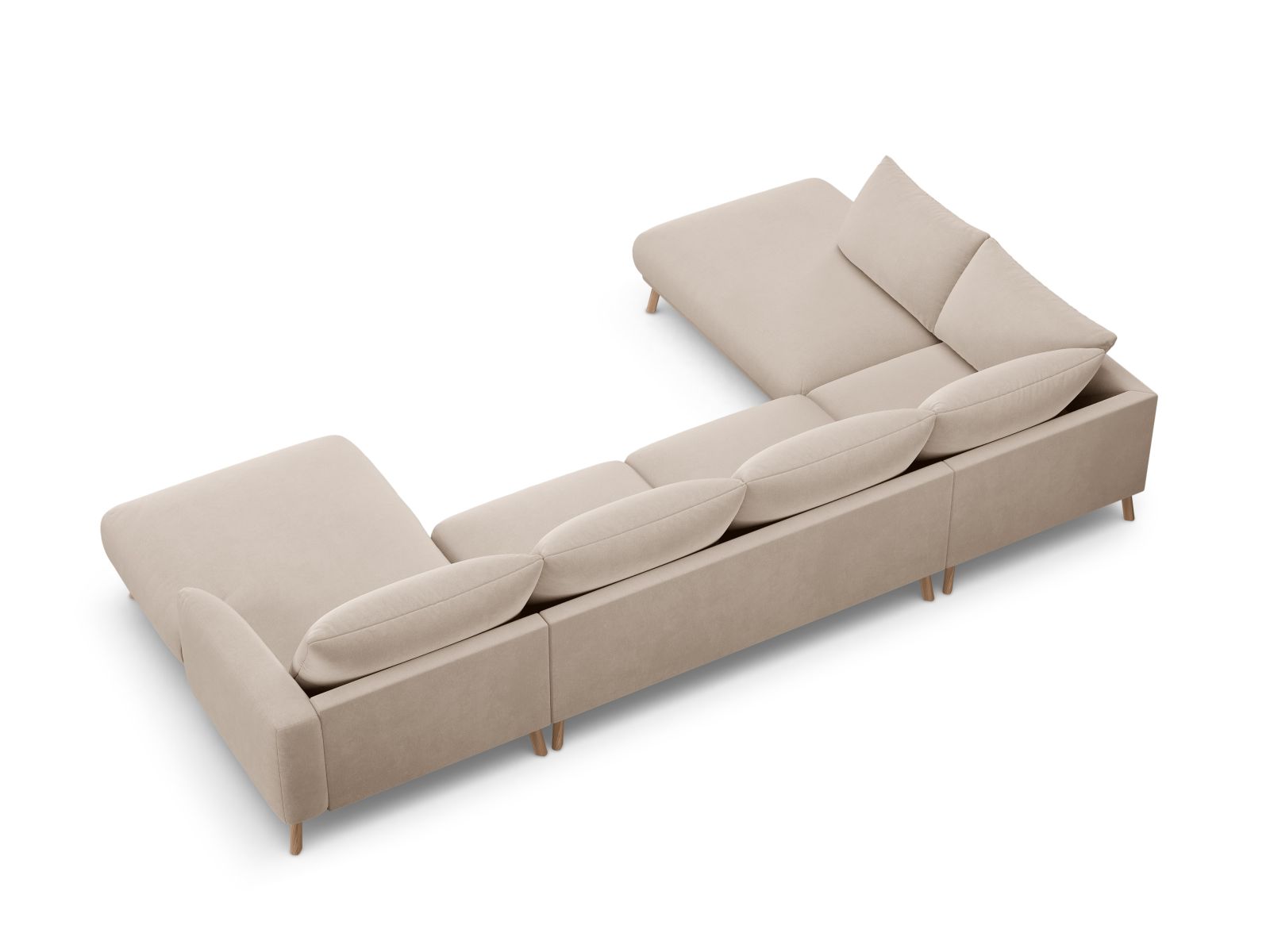 Stylisches 6-Sitzer Panoramic Ecksofa links Naomi von Micadoni, perfekt für gemütliche Zusammenkünfte und modernes Wohndesign.