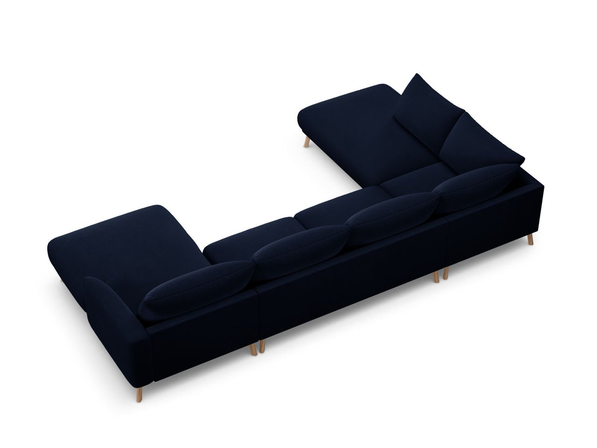 6-Sitzer Panoramic Ecksofa links Naomi in Royal Blue-Salvador präsentiert im Onlineshop von KAQTU Design AG. Ecksofa links ist von Micadoni
