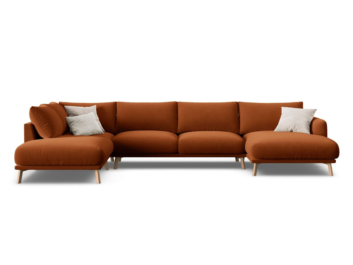 6-Sitzer Panoramic Ecksofa links Naomi in Terracotta-Salvador präsentiert im Onlineshop von KAQTU Design AG. Ecksofa links ist von Micadoni
