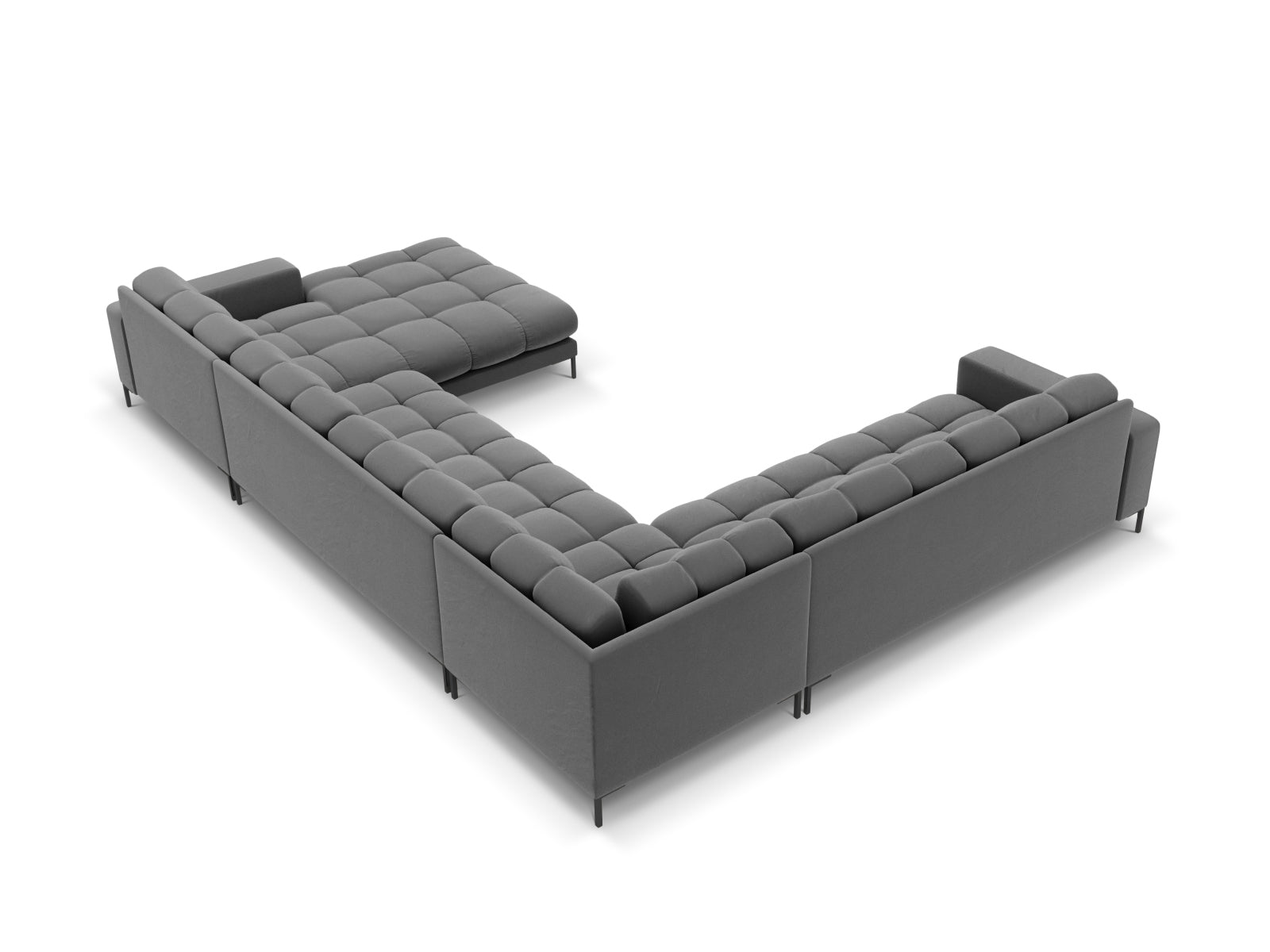 Entdecken Sie das Mamaia Velour Panoramic Ecksofa links von Micadoni – ein stilvolles 7-Sitzer Sofa, das Komfort und Eleganz in Ihr Wohnzimmer bringt.