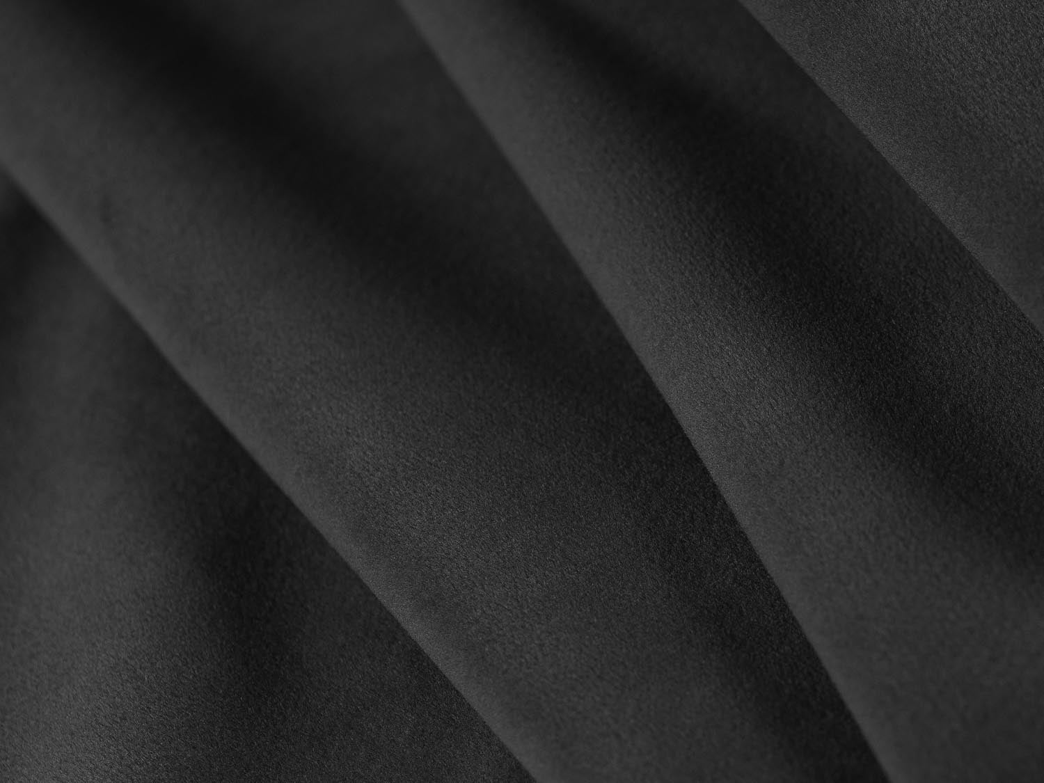 Elegantes Mamaia Velour Panoramic Ecksofa links in stilvollem Dunkelgrau, ideal für große Familien und gemütliche Abende mit Freunden.