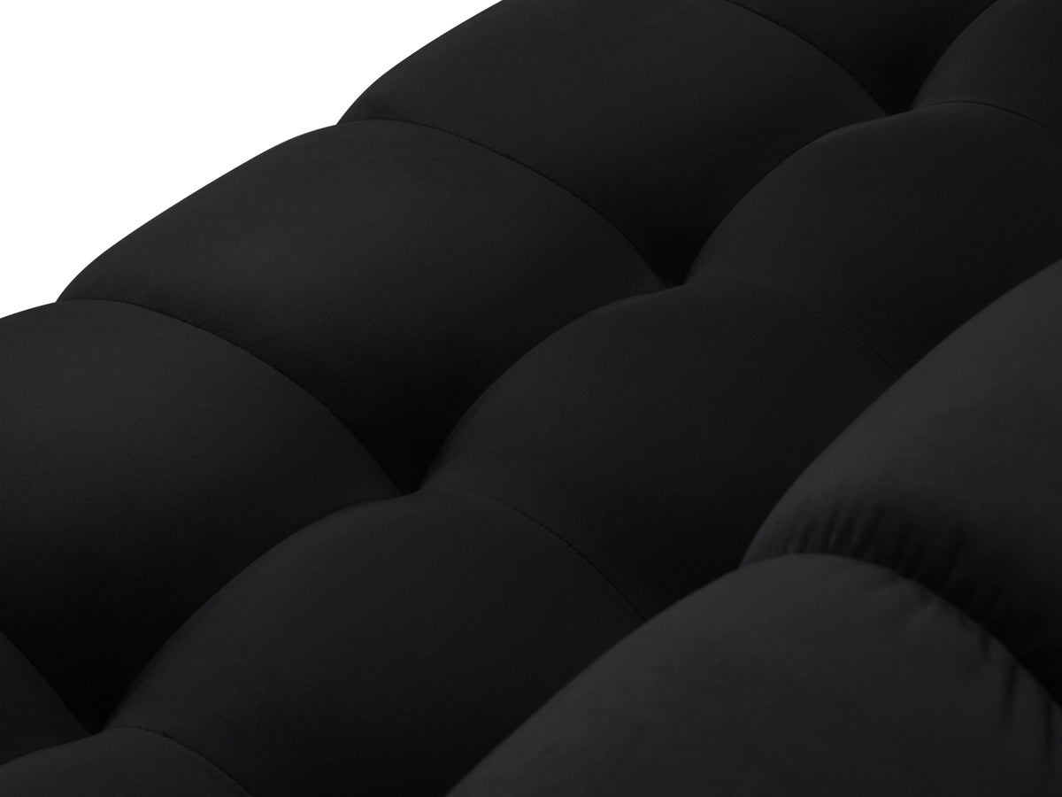 Mamaia Velour Panoramic Ecksofa links 7 Sitzer in Black/Schwarz-Bluvel präsentiert im Onlineshop von KAQTU Design AG. Ecksofa links ist von Micadoni
